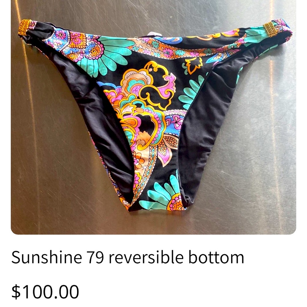 Sunshine 79 floral reversible swim bottom size 12 NWT